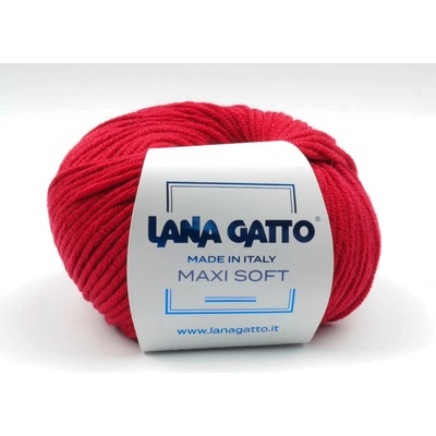 Lana Gatto pletací příze vlna merino MAXI SOFT červená