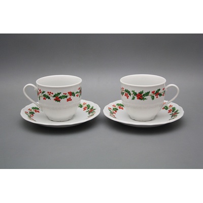 Bohemia Porcelán 1987 Šapo vysoké Verona Vánoční Cesmína BB 180 ml