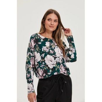 Moodo Суитшърт с флорален принт зелен Moodo Moodo | Zelen | ЖЕНИ | XXL