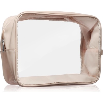 Notino Travel Collection extra large clear kosmetická taštička beige