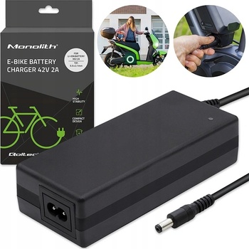 Qoltec Nabíječka pro e-bike 36V 42V 2A konektor 5,5 x 2,1mm