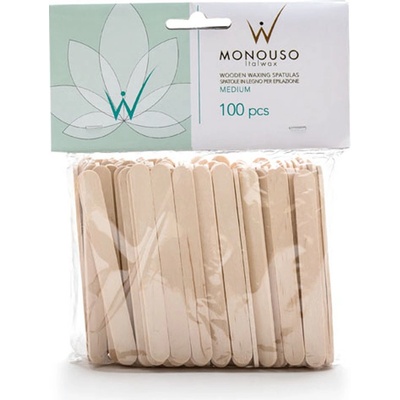 ITALWAX dřevěná kosmetická špachtle střední MEDIUM 100 ks