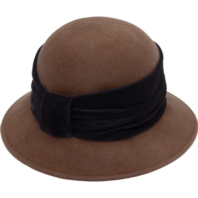 Fiebig Headwear since 1903 Dámský plstěný klobouček Cloche hnědý