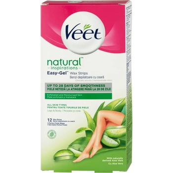 Veet Ленти с алое вера Natural Inspirations, 12 броя