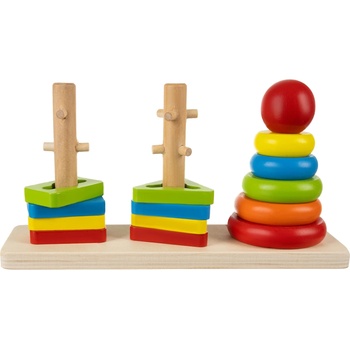 Дървена играчка Iso Trade - Сортер за нанизване (KRU19870)