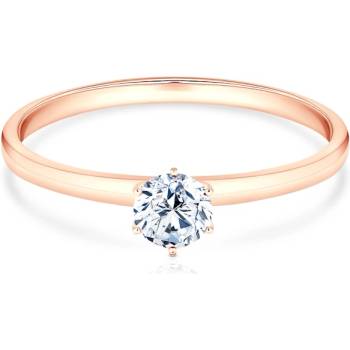 SAVICKI Годежен пръстен savicki: розово злато, лабораторен диамант