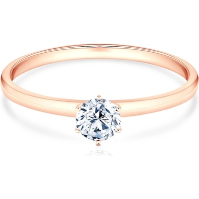 SAVICKI Годежен пръстен savicki: розово злато, лабораторен диамант