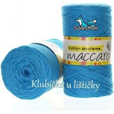 Maccaroni Cotton Macrame tyrkysová 11