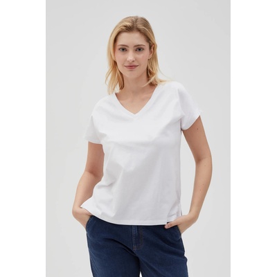Moodo Дамска basic тениска Moodo - бяла Moodo | Byal | ЖЕНИ | XS