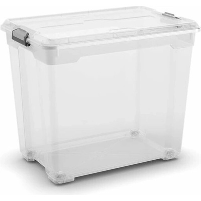 KIS Moover Box XXL priehľadný s kolieskami 80 l