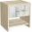 Bogdan Furniture G Нощно шкафче Мебели Богдан модел bm-ava 2, кристал със сонома