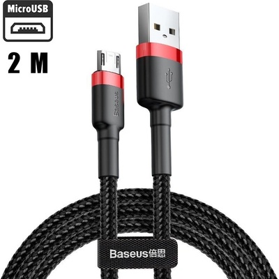 Baseus CAMKLF-C91 Micro USB Cafule Cable 1.5A, 2m, červeno-černý