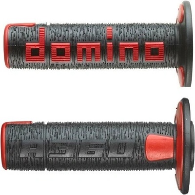 Gripy (offroad) délka 120 mm, DOMINO (černo-červené)