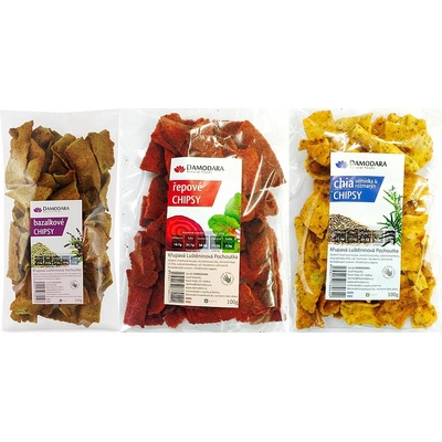 Damodara Bazalkové chipsy 150g