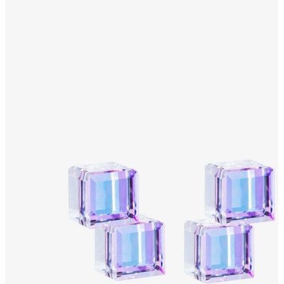 Preciosa náušnice z chirurgické oceli Crystal Cubes kostky s českým křišťálem Preciosa vitrail light 7396 43