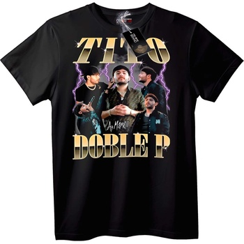 NOONEBRAND Тениска Tito Doble P Music - L, Black