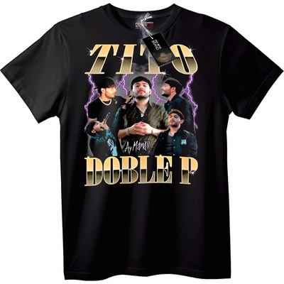 NOONEBRAND Тениска Tito Doble P Music - L, Black