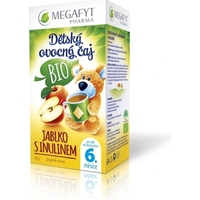 Megafyt Bio ovocný jablko a inulínem 20 x 2 g