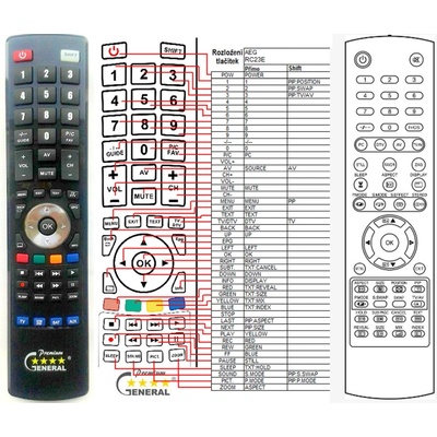 GENERAL AEG R-23E - съвместимо дистанционно управление на марката General (R-23E)