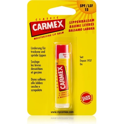 Carmex Classic хидратиращ балсам за устни в тубичка SPF 15 4.25 гр