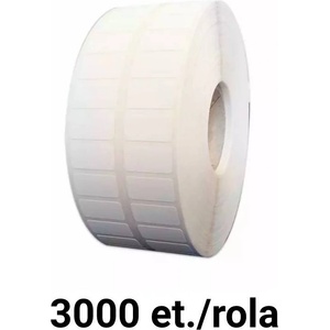 ZINTA Ролка бели пластмасови етикети zinta 50х30мм, 3000 ет. /ролка (50x30x3000-bopp-alb)