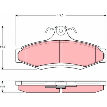 Sada brzdových platničiek kotúčovej brzdy TRW GDB3172