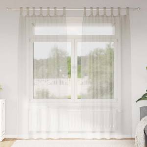 Pure Line Home Пердета от воал в цвят слонова кост с текстилни гайки (уши), 2 бр - zalegloto - 28,99 лв