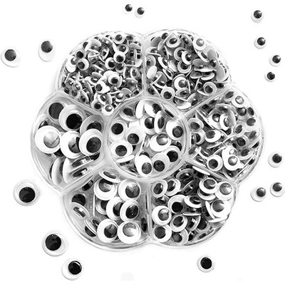 dp Craft Dekorační pohyblivé oči kulaté samolepicí (500ks) – Zboží Mobilmania