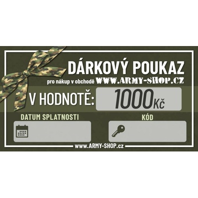 Dárkový poukaz v hodnotě 1000Kč