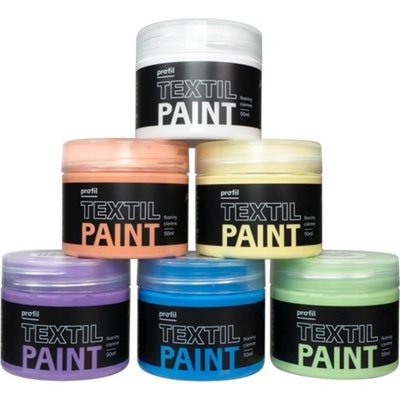 Profil Sada farieb na tmavý textil Pastel Candy 6 x 50 ml