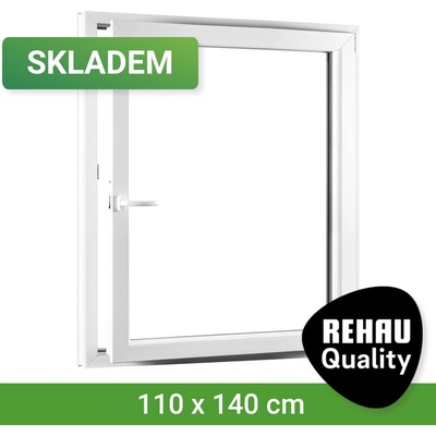 SKLADOVÁ-OKNA.cz trojsklo REHAU Smartline+, otvíravo-sklopné pravé 1100 x 1400