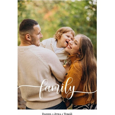 Plakát Vlastní fotografie s textem - family