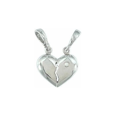Infinitysilver Stříbrný přívěsek rozlamovací srdíčko 44630/1