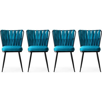 Kalune Design Kusakli modrá / čierna 4 ks