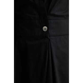 APC Памучна рокля A. P. C. robe athena в черно среднодълга разкроена COEVD. F35149 (COEVD.F35149)