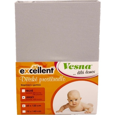 Vesna Prostěradlo jersey Excellent šedé 70x140