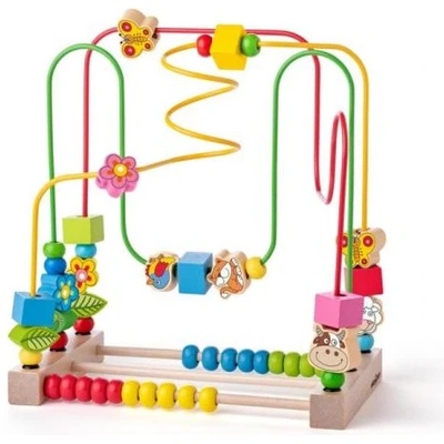 Woodyland Дървен моторен лабиринт с брояч и животни