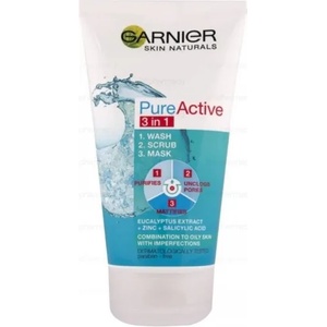 Garnier Skin Naturals Pure Active 3 in 1 Clay Combination to Oily Skin - Почистващ гел за лице 150мл
