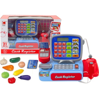 LEAN TOYS Pokladňa so zvukovými tlačidlami a kalkulačkou