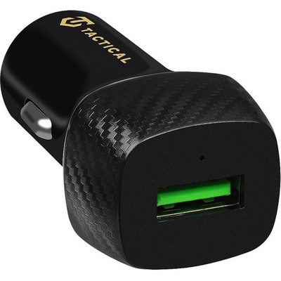 Tactical Зарядно за кола с USB-A изход и технология за бързо зареждане за мобилни устройства - Tactical Field Plug 18W Single USB-A Car Charger (черен) (SN-501Q)