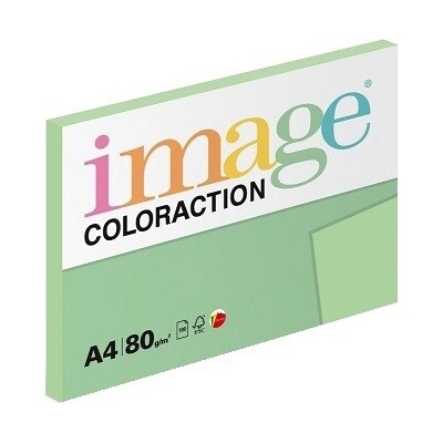 Image Coloraction A4 80g papír barevný pastelový zelený 100 listů