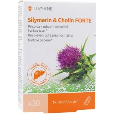 Livsane Silymarín a cholin FORTE 30 kapsúl