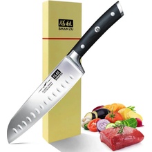 Shan Zu Nůž Santoku 18 32 cm Nerez ocel dřevo pakkawood