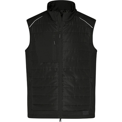 James & Nicholson Pánska softshellová vesta JN1822 Black