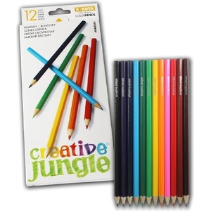 SaKOTA Цветни моливи creative jungle шестоъгълна бяла кутия от 12 броя aba0241 (aba0241)