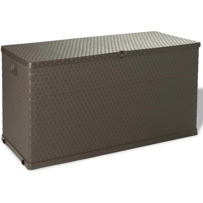 zahrada-XL Zahradní úložný box hnědý 120 x 56 x 63 cm PP ratan