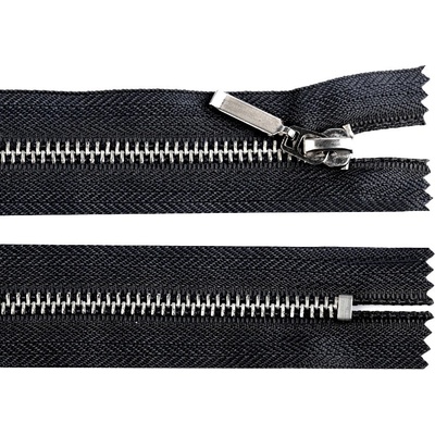 Kovový zip No 5 délka 16 cm (jeansový), malé, 322 černá