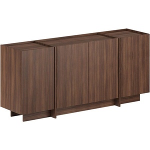 Kalune Design Скрин от декор от орех с отвор за кабели в тъмно естествен цвят 180x80x45 cm Dorma - Kalune Design (632NRD1115)