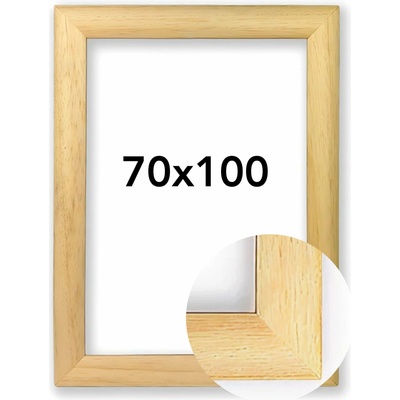 Fotorámeček Parma Rozměr: 70 x 100 cm, Barva: Přírodní, Typ zasklení: Plexi