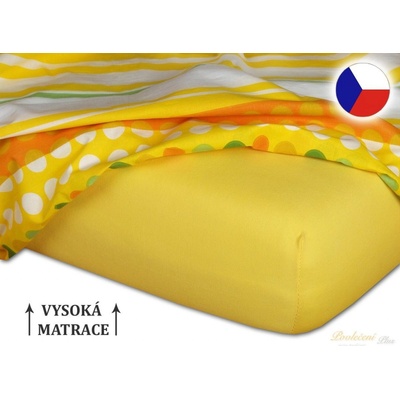 Dadka Jersey prostěradlo tmavě žluté 90x200x25